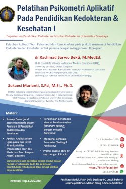 Pelatihan Psikometri Aplikatif untuk Pendidik pada Pendidikan Kedokteran & Kesehatan I